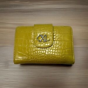 CXL by Christian Lacroix Wallet Forestis Croco Bifold Moss NWT $48